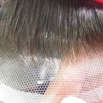 100% human remy hair natural full french lace men's toupee hair replacement all lace breathable hair
