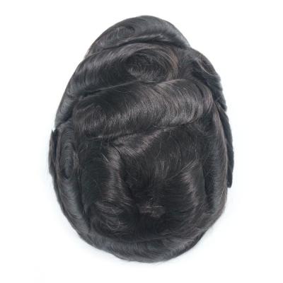 6 inches Human Hair All Swiss Lace Hair Replacement Systems