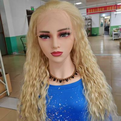 613 Blonde curly Human Hair Lace front Wig Pre Plucked,Single knots Hd Transparent Full Lace Wig Human Hair