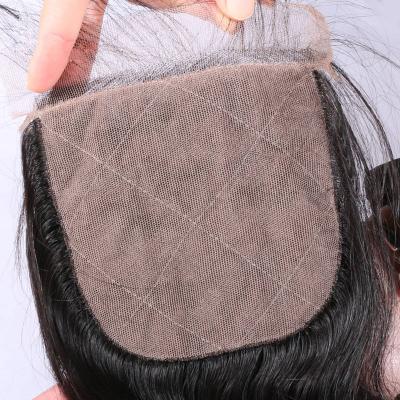 Undetectable Invisible Knot Top Closure Human Hair 6*6 Natural Hairline Silk Base Closure for Women