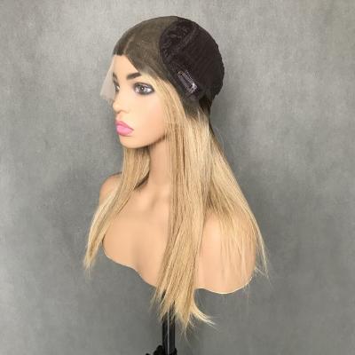 Best Quality European Human Virgin Hair Jewish Kosher Wig Lace Top Long Short Layers Rabbi Luxury Balayage Color Single Knot