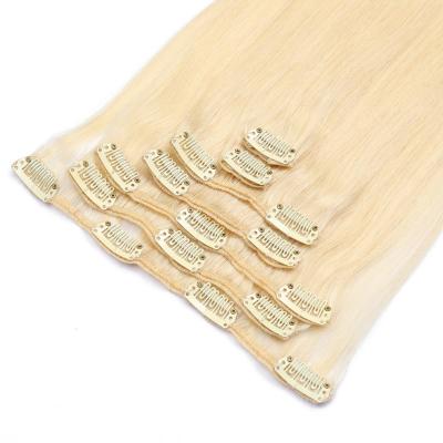 Best selling Wholesale Unprocessed Brazilian Human Clip In Hair Extension 100% Human Hair Seamless Clip In Human Hair Extension