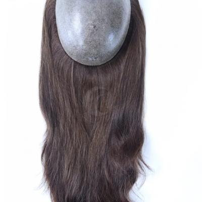  Chinese Cuticle Remy Hair Topper Full Injected Poly skin Best Quality Hair Top Piece Hairpieces for Women Wig Lady Toupee