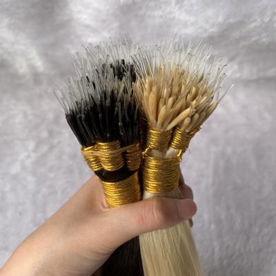 Cuticle Aligned Plastic Tip Nano Ring Hair Extensions Micro Beads Human Hair Extension