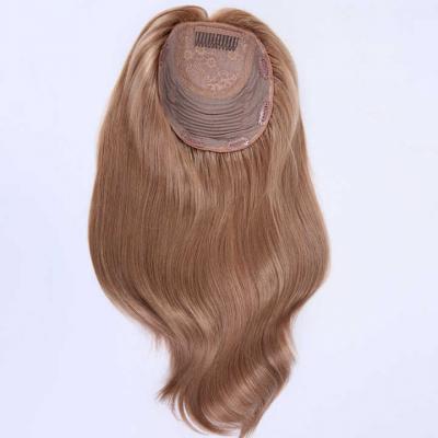 Summer Breathable High Quality Blonde Mono Human Hair Topper for Women 6x6'' Toupee European Remy Hair Topper Hairpieces Vendor
