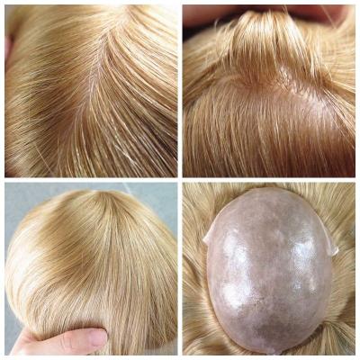 European virgin remy human hair toupee mens wig hair replacement system for men all injected poly