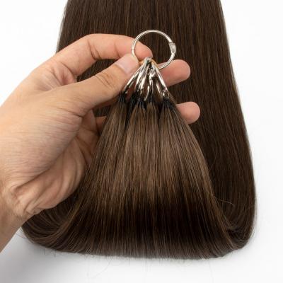New arrival invisible 6D feathers crochet hair extensions virgin Russian human feathered micro loop hair extensions