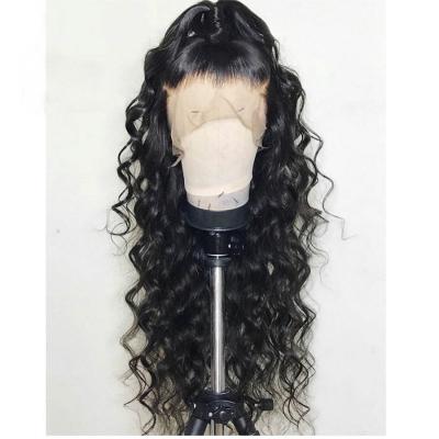 Qingdao Factory Wholesale Premium Quality Long Wavy Unprocessed Remy Virgin Hair Brazilian Hair Full Lace Wigs for Black Women