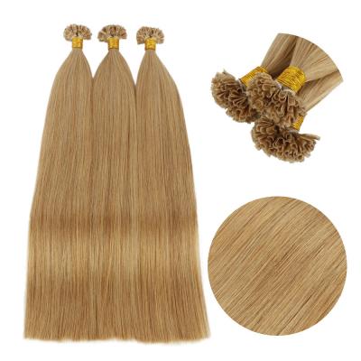 100% natural hairs U tip hair extensions Italy glue blonde indian virgin hair I tip K tip
