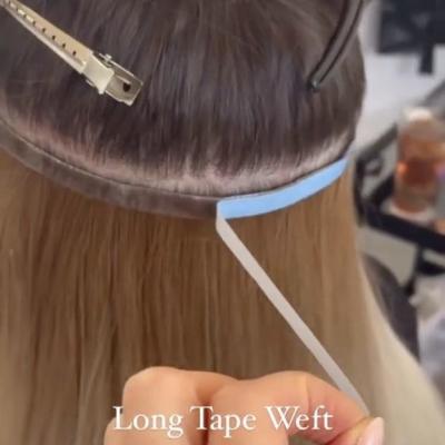 2025 New Arrival Virgin Invisible Hair Extensions Raw Injected Long Strip Tape In Wefts