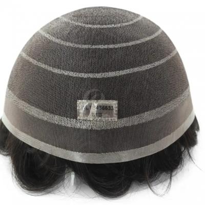 Welded Lace Natural Human Hair Pieces Durable Toupee Human Hair Fine Welded Mono Well Bleached Hair Toupee