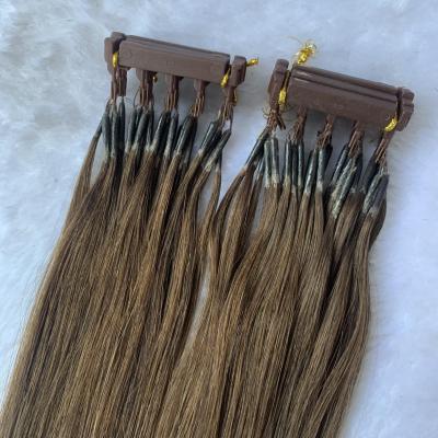 Wholesale Double Drawn Pre Bonded 6D Hair Extensions Natural Cuticle Aligned Remy Virgin 6d Human Hair Customized Color