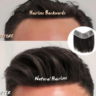 factory price super thin skin forehead toupee hairline for men natural and invisible men fringe