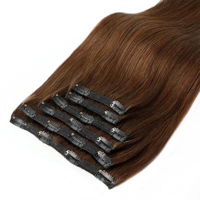 100% Raw lace clip in extensions Indian human hair best quality cuticle aligend 100g set clip in hair extensions 100human hair
