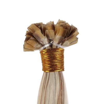 European virgin hair k tip hair extensions 100% natural 613 hairs piano color flat tip extension